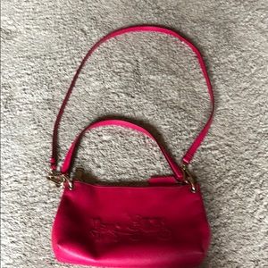 Coach shoulder bag with cross body strap